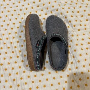 Haflinger wool clogs